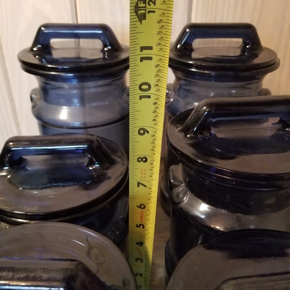 L. E. Smith Cobalt Blue Milk Can Canister Set - Picture 7 of 11